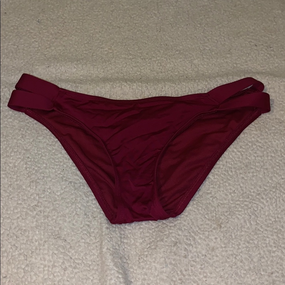 Maroon swimsuit bottoms from target.